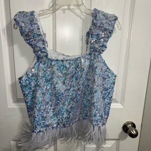 NWT QOS Lavendar Sparkly Top
